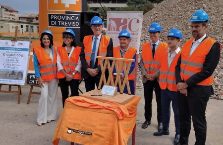 Construction work has begun on the new Canova Classical High School in Treviso